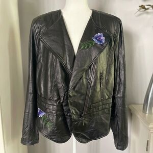 NWTPeter Nygard Faux Leather Moto Biker Jacket